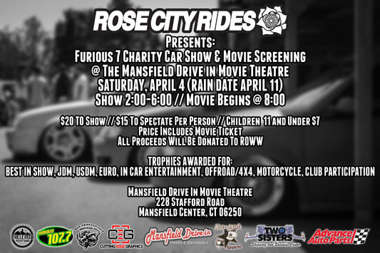 Rose City Rides Presents: Furious 7 Charity Car Show & Movie Viewing