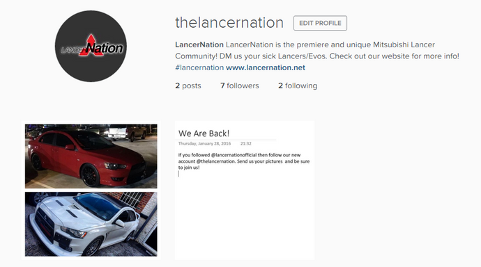 LancerNation Back On Instagram