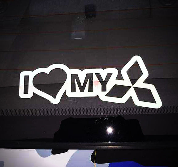 I <3 My Mitsubishi Sticker