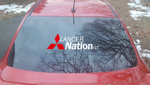 LancerNation GT Rear Window Banner